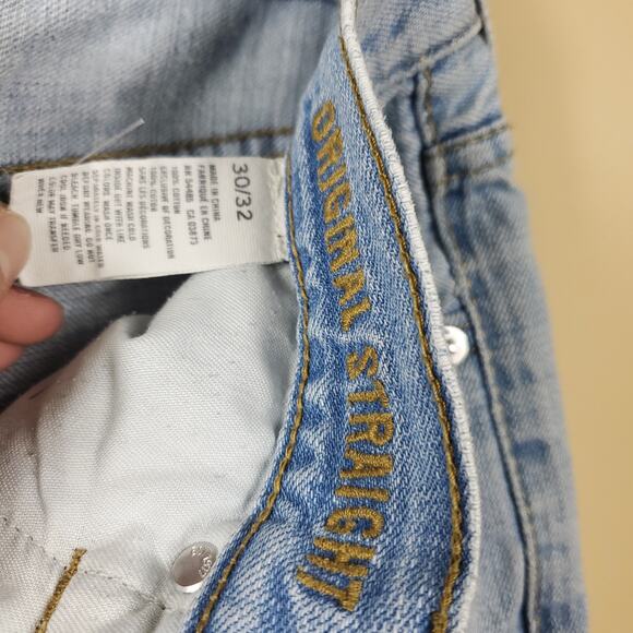 American Eagle Light Wash Original Straight Jeans Size 30x32 - Picture 9 of 9